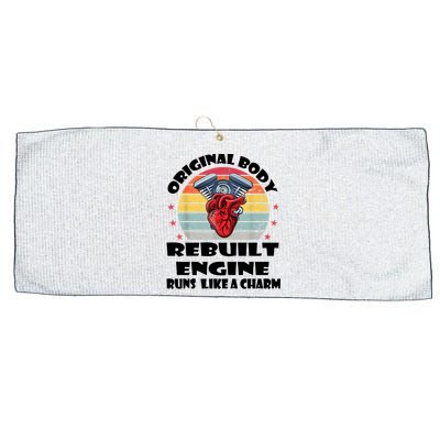 Original Body Rebuilt Engine Runs Like A Charm Car Engine Heart Large Microfiber Waffle Golf Towel