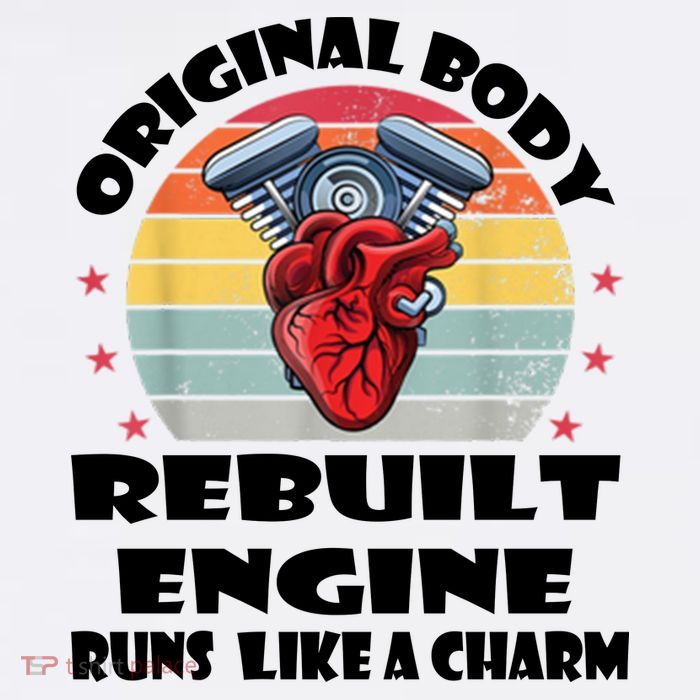Original Body Rebuilt Engine Runs Like A Charm Car Engine Heart Poster
