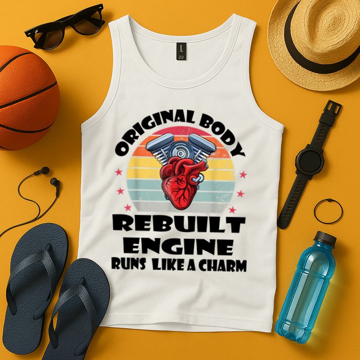 Original Body Rebuilt Engine Runs Like A Charm Car Engine Heart Tank Top