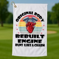 Original Body Rebuilt Engine Runs Like A Charm Car Engine Heart Golf Towel