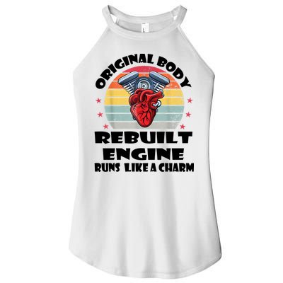 Original Body Rebuilt Engine Runs Like A Charm Car Engine Heart Women's Perfect Tri Rocker Tank