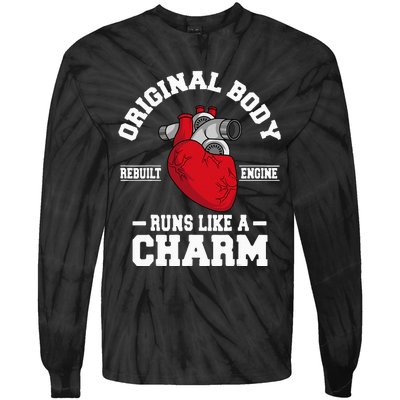 Original Body Rebuilt Engine Works Like A Charm Open Heart Tie-Dye Long Sleeve Shirt