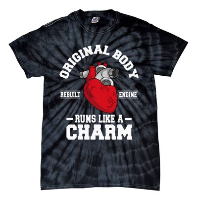 Original Body Rebuilt Engine Works Like A Charm Open Heart Tie-Dye T-Shirt