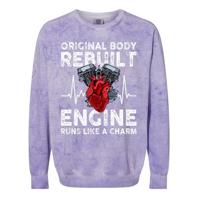 Original Body Rebuilt Engine Runs Like A Charm Colorblast Crewneck Sweatshirt