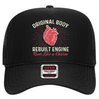 Original Body Rebuilt Engine Heart Attack Survivor Recovery High Crown Mesh Back Trucker Hat