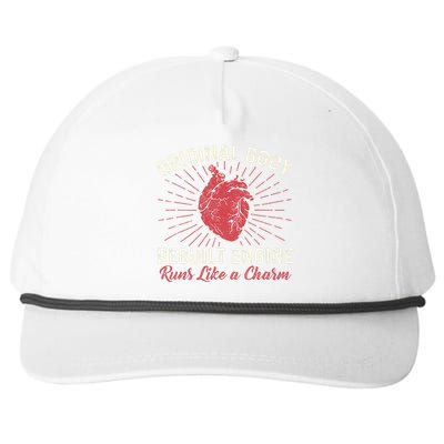 Original Body Rebuilt Engine Heart Attack Survivor Recovery Snapback Five-Panel Rope Hat