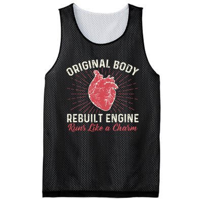 Original Body Rebuilt Engine Heart Attack Survivor Recovery Mesh Reversible Basketball Jersey Tank