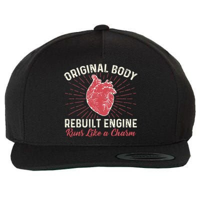 Original Body Rebuilt Engine Heart Attack Survivor Recovery Wool Snapback Cap