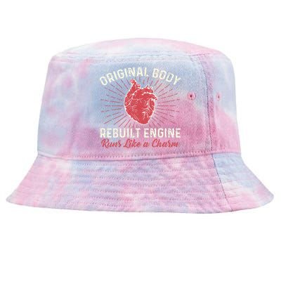 Original Body Rebuilt Engine Heart Attack Survivor Recovery Tie-Dyed Bucket Hat