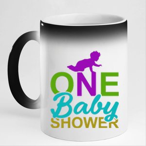 One Baby Shower 11oz Black Color Changing Mug