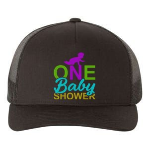 One Baby Shower Yupoong Adult 5-Panel Trucker Hat