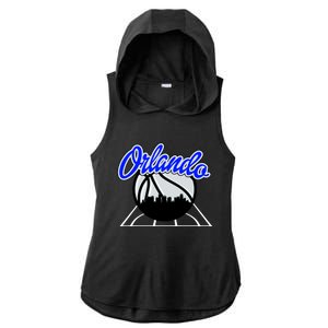 Orlando Basketball Skyline Ladies PosiCharge Tri-Blend Wicking Draft Hoodie Tank