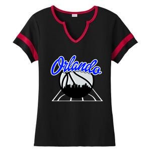 Orlando Basketball Skyline Ladies Halftime Notch Neck Tee