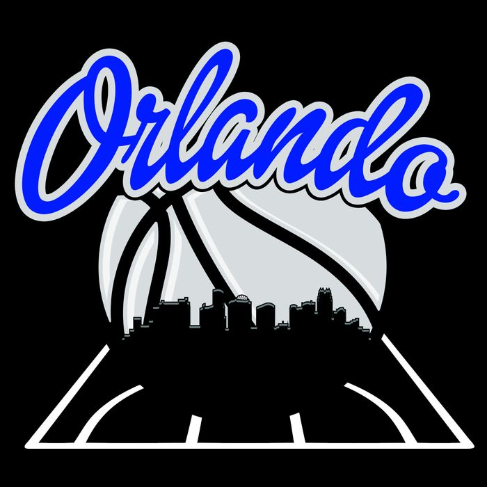 Orlando Basketball Skyline Stripe Pom Pom Beanie