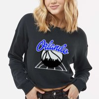 Orlando Basketball Skyline Cropped Pullover Crew