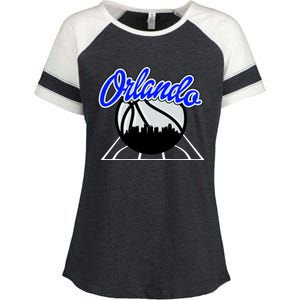 Orlando Basketball Skyline Enza Ladies Jersey Colorblock Tee