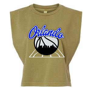 Orlando Basketball Skyline Garment-Dyed Women's Muscle Tee