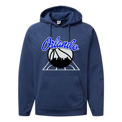 Orlando Basketball Skyline Performance Fleece Hoodie