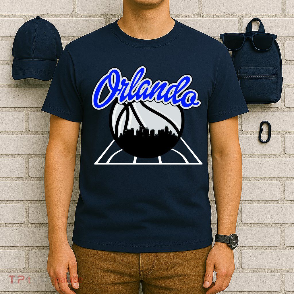 Orlando Basketball Skyline T-Shirt