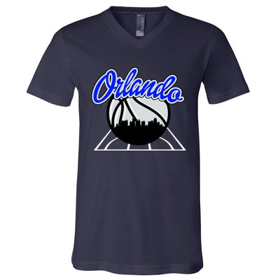 Orlando Basketball Skyline V-Neck T-Shirt