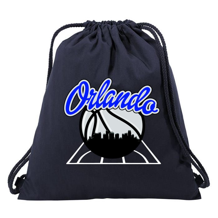 Orlando Basketball Skyline Drawstring Bag