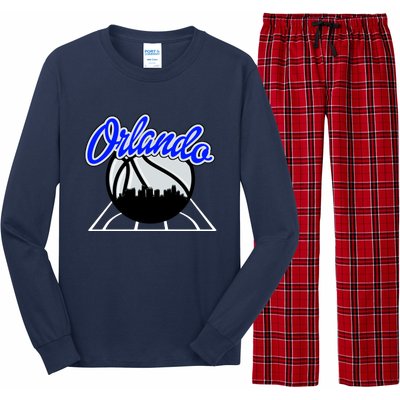 Orlando Basketball Skyline Long Sleeve Pajama Set