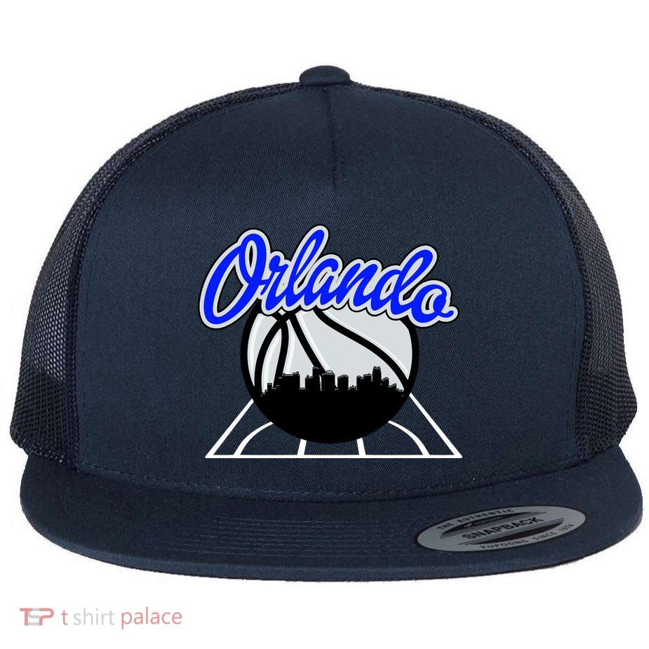 Orlando Basketball Skyline Flat Bill Trucker Hat
