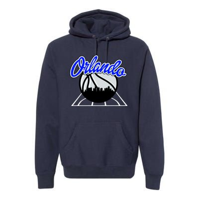 Orlando Basketball Skyline Premium Hoodie