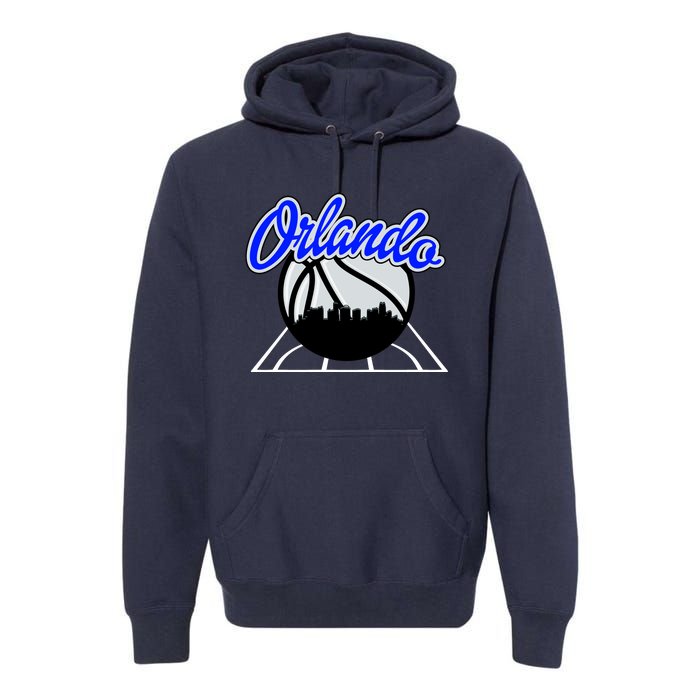 Orlando Basketball Skyline Premium Hoodie