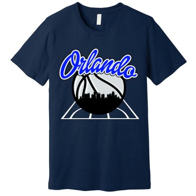 Orlando Basketball Skyline Premium T-Shirt