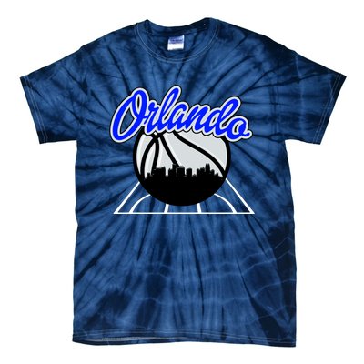 Orlando Basketball Skyline Tie-Dye T-Shirt