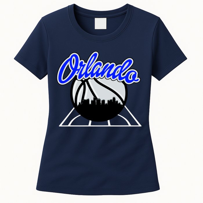 Orlando Basketball Skyline Womens T-Shirt