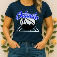 Orlando Basketball Skyline Womens T-Shirt