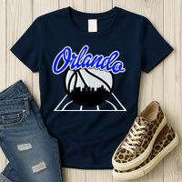 Orlando Basketball Skyline Womens T-Shirt