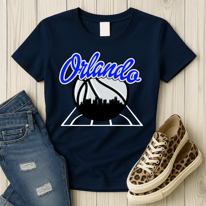 Orlando Basketball Skyline Womens T-Shirt