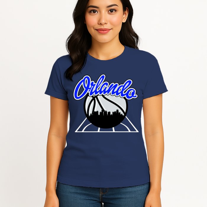 Orlando Basketball Skyline Womens T-Shirt