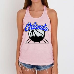 Orlando Basketball Skyline Women's Knotted Racerback Tank