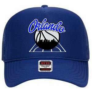 Orlando Basketball Skyline High Crown Mesh Back Trucker Hat