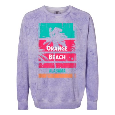 Orange Beach Souvenir Alabama Reminder Colorblast Crewneck Sweatshirt