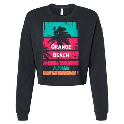 Orange Beach Souvenir Alabama Reminder Cropped Pullover Crew