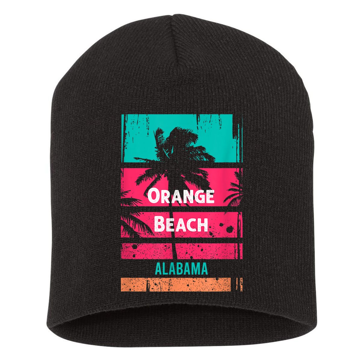 Orange Beach Souvenir Alabama Reminder Short Acrylic Beanie
