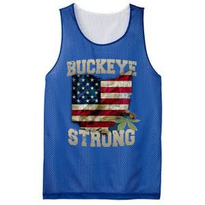 Ohio Buckeye Strong Ohio Usa Flag Overlay Gift Mesh Reversible Basketball Jersey Tank