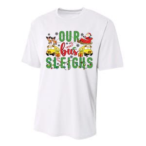 Our Bus Sleighs Bus Driver Christmas Bus Driver Xmas Party Performance Sprint T-Shirt