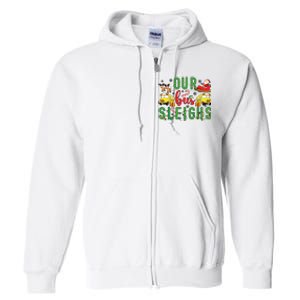 Our Bus Sleighs Bus Driver Christmas Bus Driver Xmas Party Full Zip Hoodie