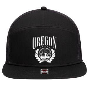 Oregon Beaver State 7 Panel Mesh Trucker Snapback Hat