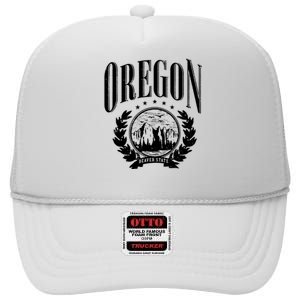 Oregon Beaver State High Crown Mesh Back Trucker Hat