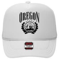 Oregon Beaver State High Crown Mesh Back Trucker Hat