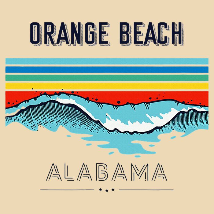 Orange Beach Souvenir Alabama Reminder Drawstring Bag
