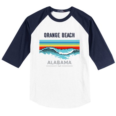 Orange Beach Souvenir Alabama Reminder Baseball Sleeve Shirt