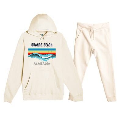 Orange Beach Souvenir Alabama Reminder Premium Hooded Sweatsuit Set